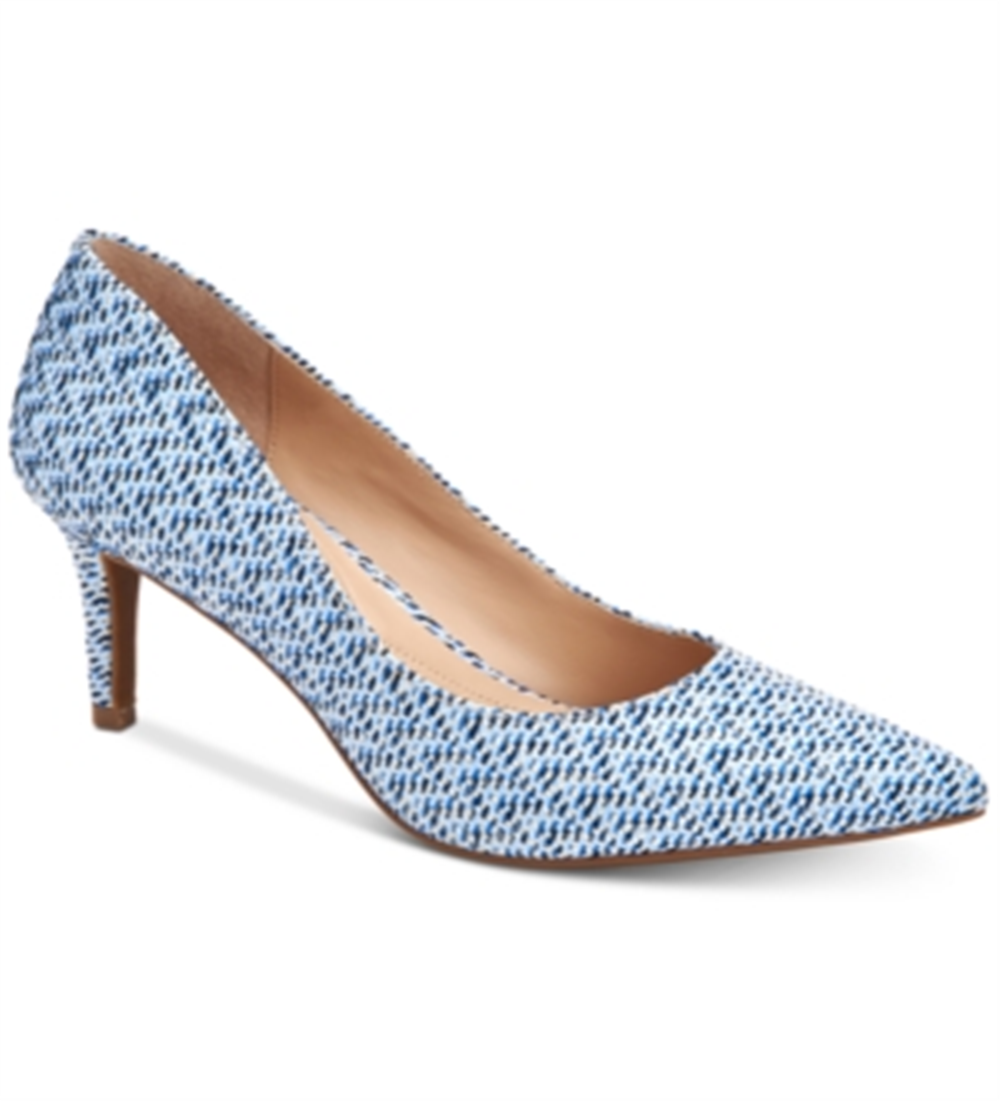 Alfani Jeules Sparkle Fabric Scarpin Clássico Bico Fino Azul Tamanho 9,5 M