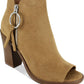 Esprit Neely Faux Suede Peep Toe Shooties Marrom Tamanho 9,5 M