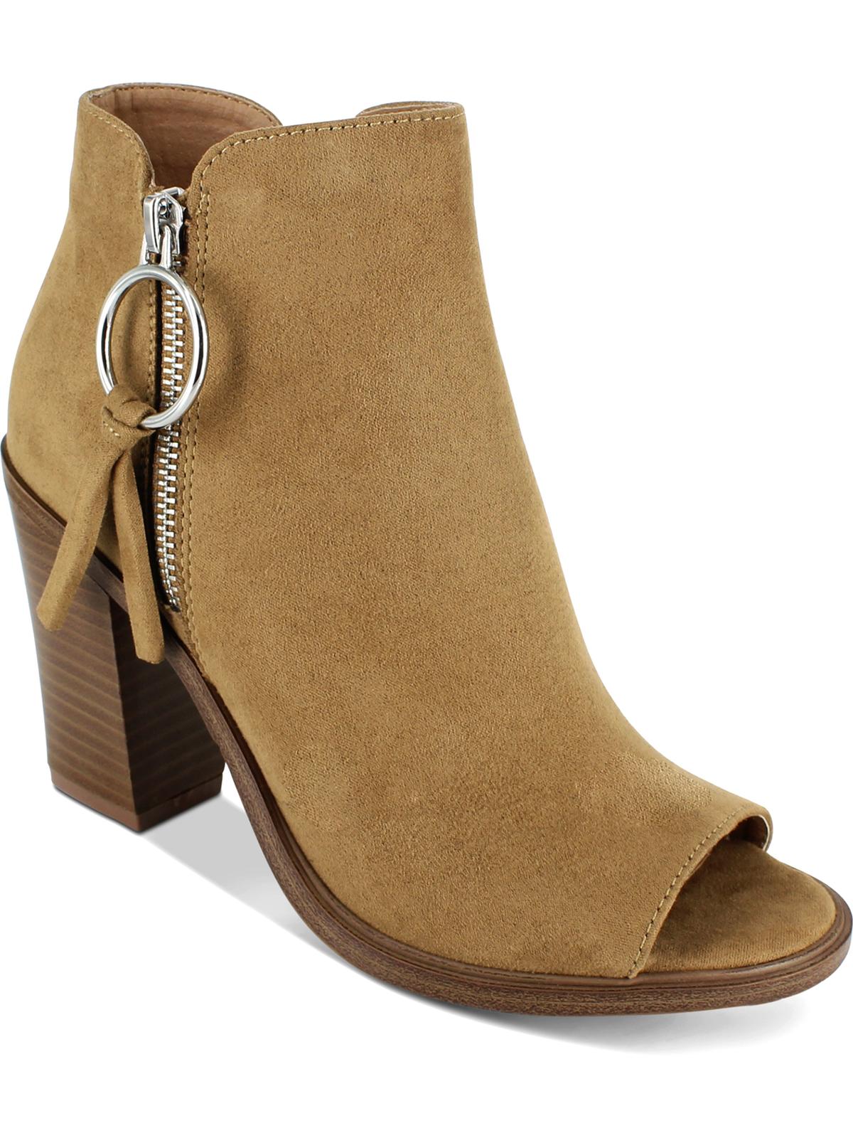 Esprit Neely Faux Suede Peep Toe Shooties Marrom Tamanho 9,5 M