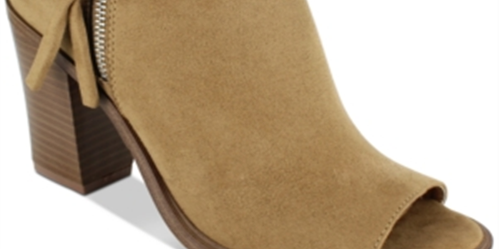 Esprit Neely Faux Suede Peep Toe Shooties Marrom Tamanho 9,5 M