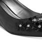 Sandálias femininas Karen Scott Coraa Peep Wedge, pretas, tamanho 5,5 M