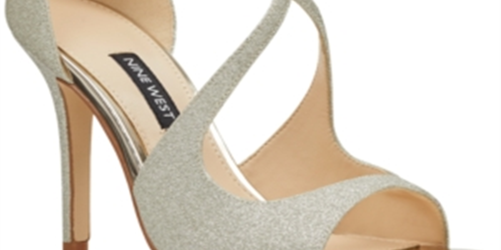 Sandálias de noite femininas Nine West Giaa douradas tamanho 5 M