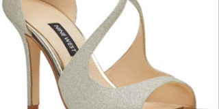 Sandálias de noite femininas Nine West Giaa douradas tamanho 5 M