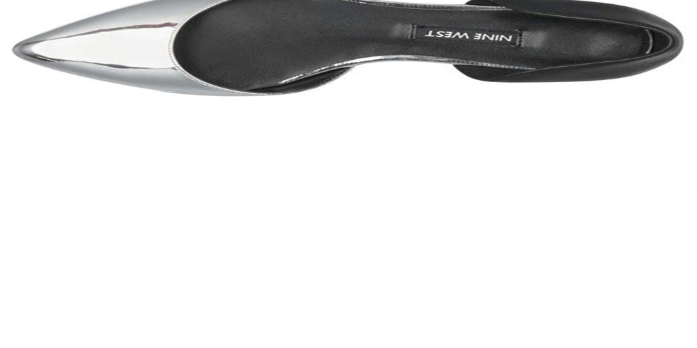 Sapatilhas de balé femininas Nine West Starship de couro com bico fino, pretas, tamanho 6,5 M