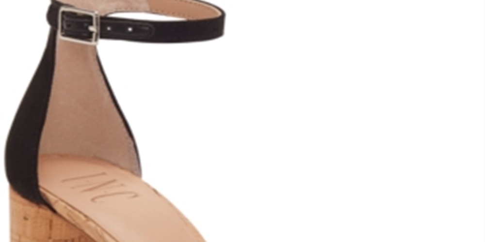 INC International Concepts Wanada feminino com bico aberto e tira no tornozelo, sapato clássico, preto, tamanho 5 M