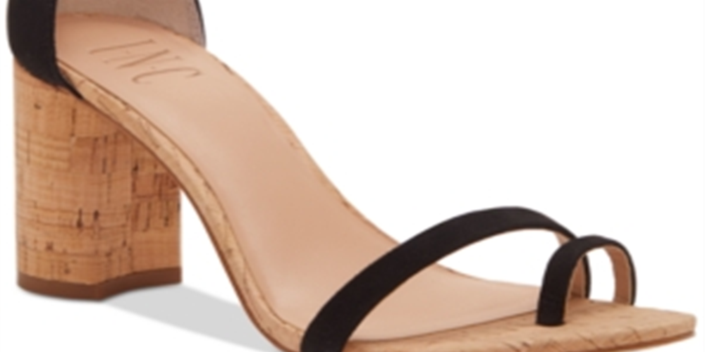 INC International Concepts Wanada feminino com bico aberto e tira no tornozelo, sapato clássico, preto, tamanho 5 M