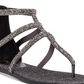 Sandália feminina Jessica Simpson Cammie Thong, prateada, tamanho 5,5 M