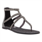 Sandália feminina Jessica Simpson Cammie Thong, prateada, tamanho 5,5 M