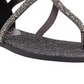 Sandália feminina Jessica Simpson Cammie Thong, prateada, tamanho 5,5 M
