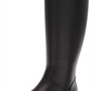 Steve Madden Jasper Leather Almond Toe Joelho Alto Feminino Preto Tamanho 11 M