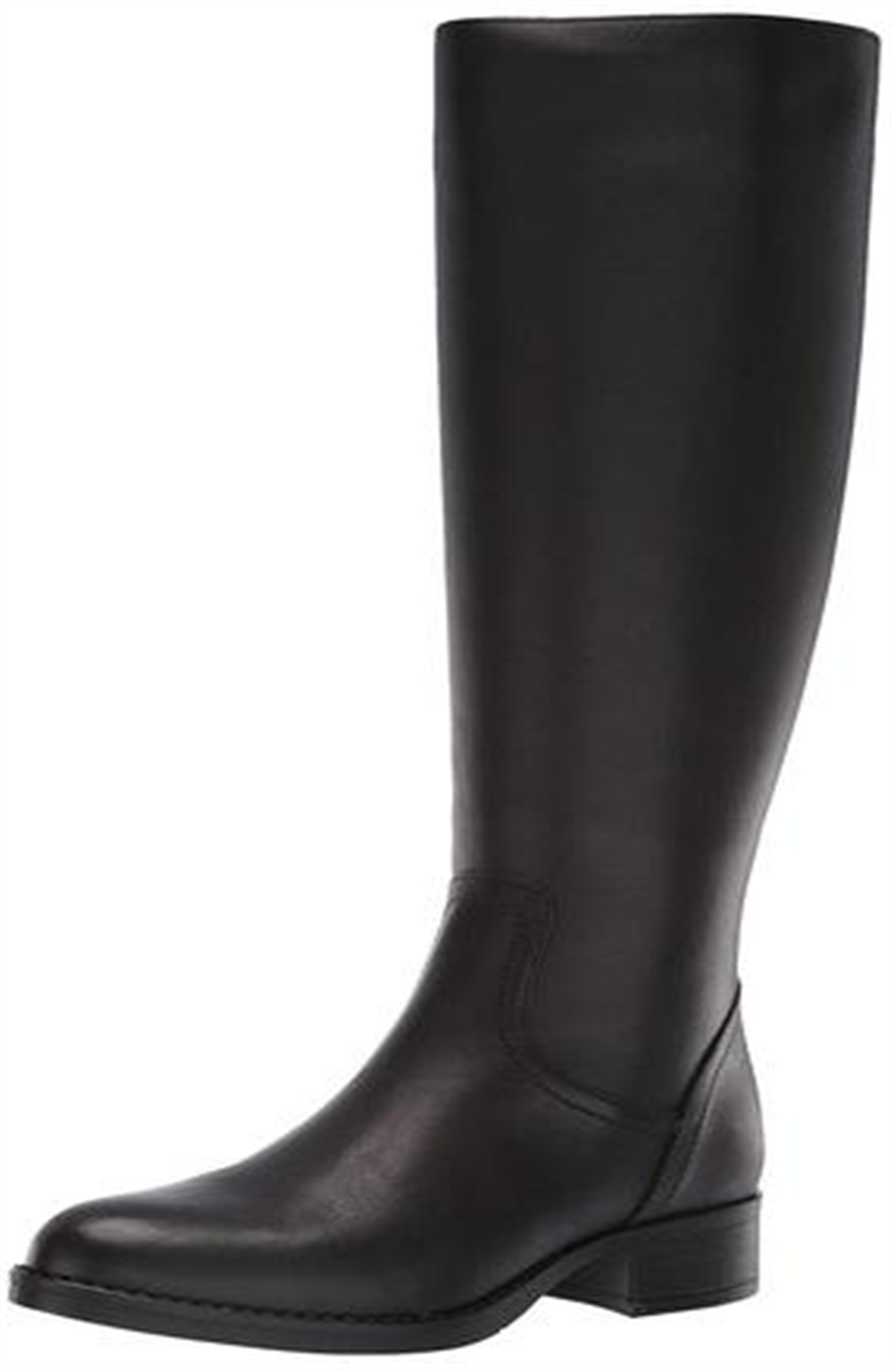 Steve Madden Jasper Leather Almond Toe Joelho Alto Feminino Preto Tamanho 11 M