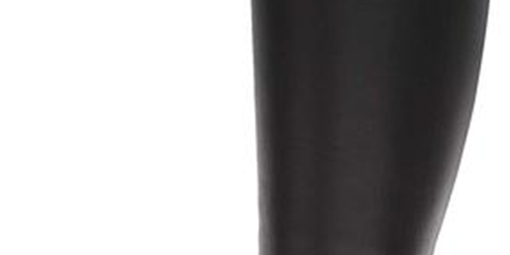 Steve Madden Jasper Leather Almond Toe Joelho Alto Feminino Preto Tamanho 11 M