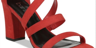 Bar III Blythe Feminino Aberto Toe Plataforma Tiras No Tornozelo Vermelho Tamanho 10 M