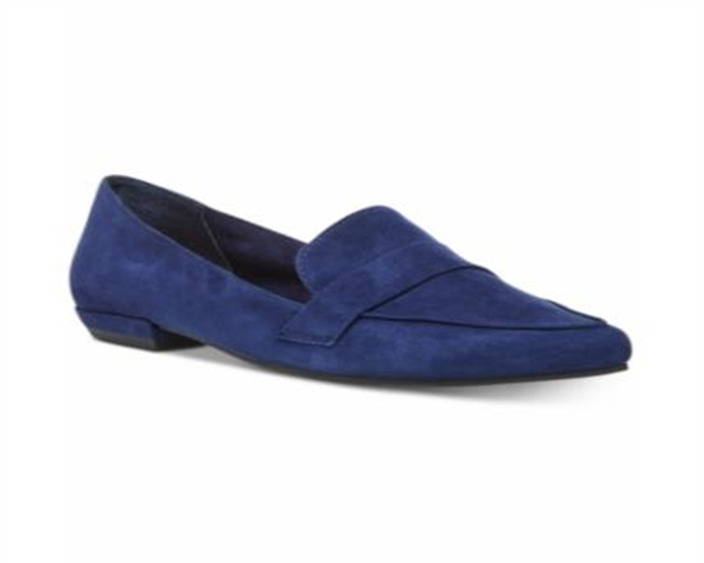 Steve Madden Carver Tailored Flats Feminino Azul Tamanho 10 M