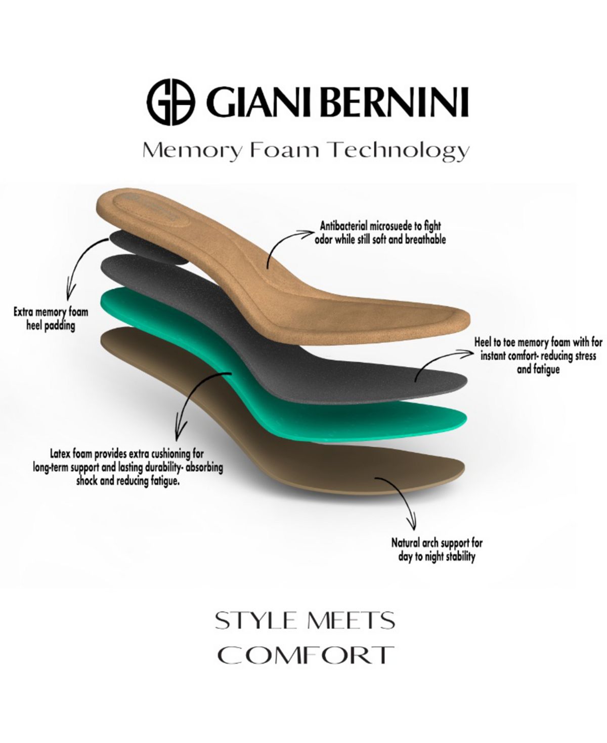 Botas femininas Giani Bernini Rozario de couro, bico fechado, cano alto, marrom, tamanho 5,5 M