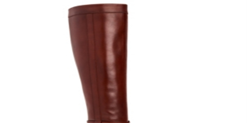 Botas femininas Giani Bernini Rozario de couro, bico fechado, cano alto, marrom, tamanho 5,5 M