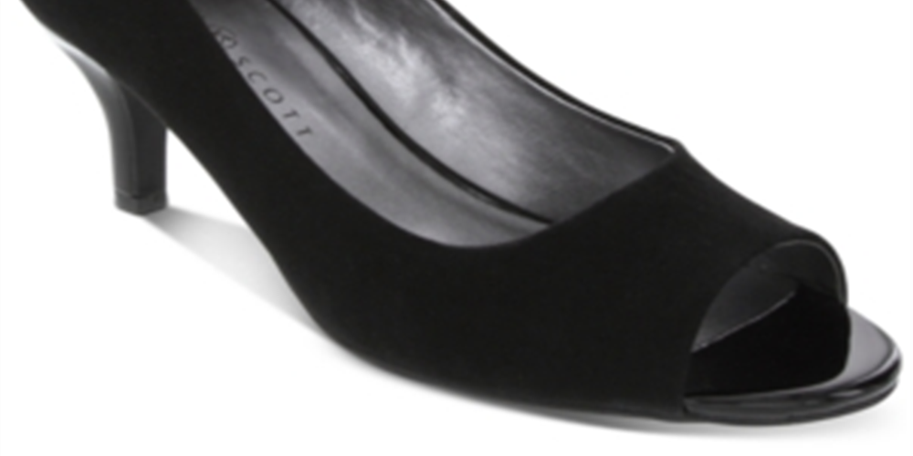 Karen Scott Mory Peep Toe Classic Scarpin Feminino Preto Tamanho 5 M