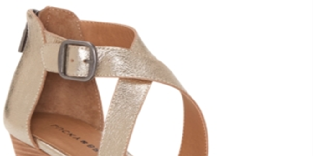 Lucky Brand Sandálias femininas Jenley de couro com bico aberto, plataforma casual, tamanho 8 M, prateadas