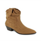 Botas femininas Polina Western plissadas Esprit marrom tamanho 11