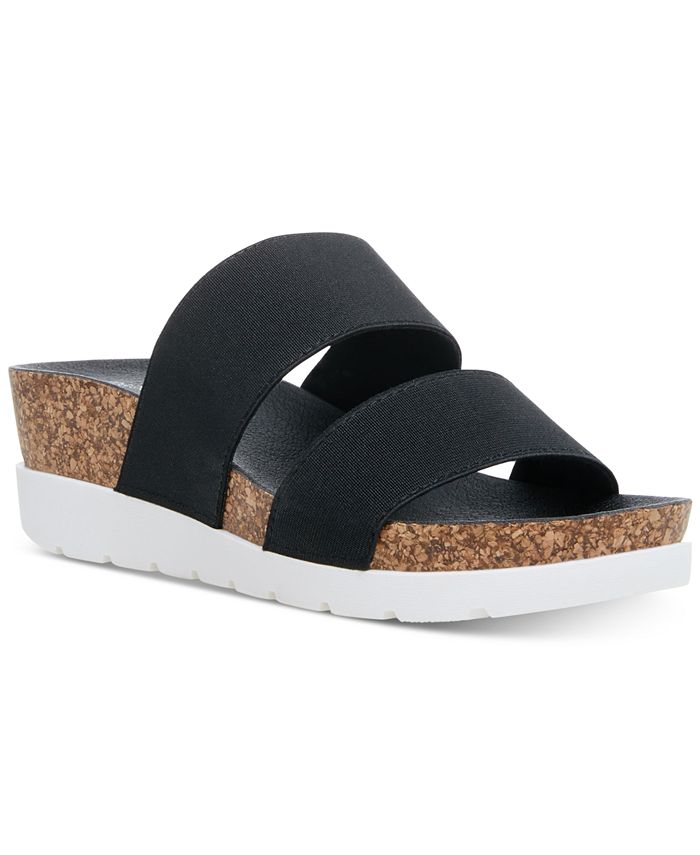 Sandália feminina Madden Girl Nikkii Wedge preta tamanho 8 M