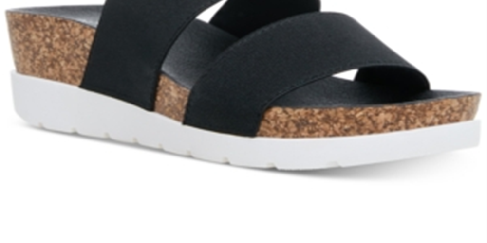 Sandália feminina Madden Girl Nikkii Wedge preta tamanho 8 M