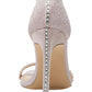 Sandálias femininas Steve Madden Collette de duas peças com strass, rosa, tamanho 5,5 M
