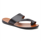 Sandálias rasteiras femininas Kenneth Cole New York Palm Leather, pretas, tamanho 8 M