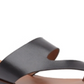 Sandálias rasteiras femininas Kenneth Cole New York Palm Leather, pretas, tamanho 8 M