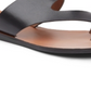 Sandálias rasteiras femininas Kenneth Cole New York Palm Leather, pretas, tamanho 8 M