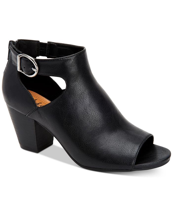 Botas femininas Monyaa de couro sintético estilo &amp; co, marrom, tamanho 7,5 M