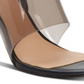 INC International Concepts Rylea Sapatos Femininos com Biqueira Aberta e Salto Fino para Ocasiões Especiais, Preto, Tamanho 6 M