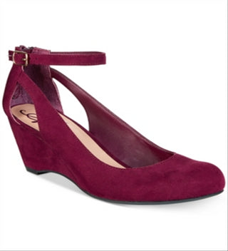 Sandálias plataforma casuais femininas American Rag AMILEY de camurça com bico fechado, vinho, tamanho 10M