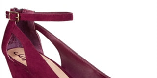 Sandálias plataforma casuais femininas American Rag AMILEY de camurça com bico fechado, vinho, tamanho 10M