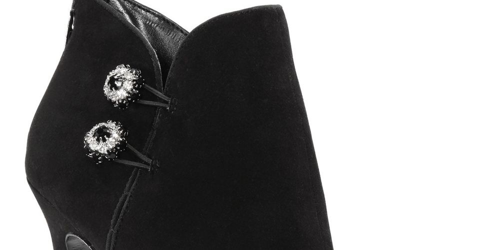 Botas femininas Nina Mirela Fabric Open Toe Fashion Black Size 9 M