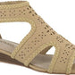 Sandália Thelma de linho feminina Easy Street, marrom, tamanho 7,5 M