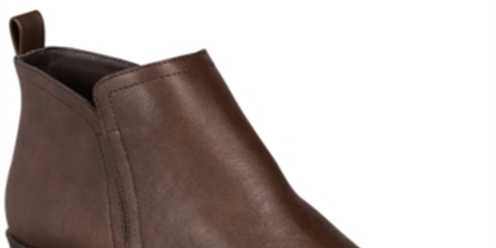 Botas femininas American Rag bico redondo na altura do tornozelo marrom tamanho 7,5 W