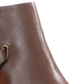 Botas femininas American Rag de couro com bico redondo e salto bloco, zíper, marrom, tamanho 10 M