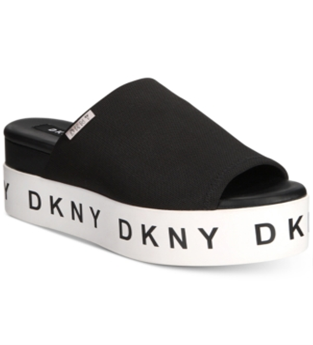 Sandálias DKNY Carli Flatform Femininas Pretas Tamanho 8,5M