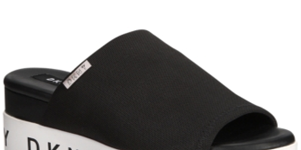 Sandálias DKNY Carli Flatform Femininas Pretas Tamanho 8,5M