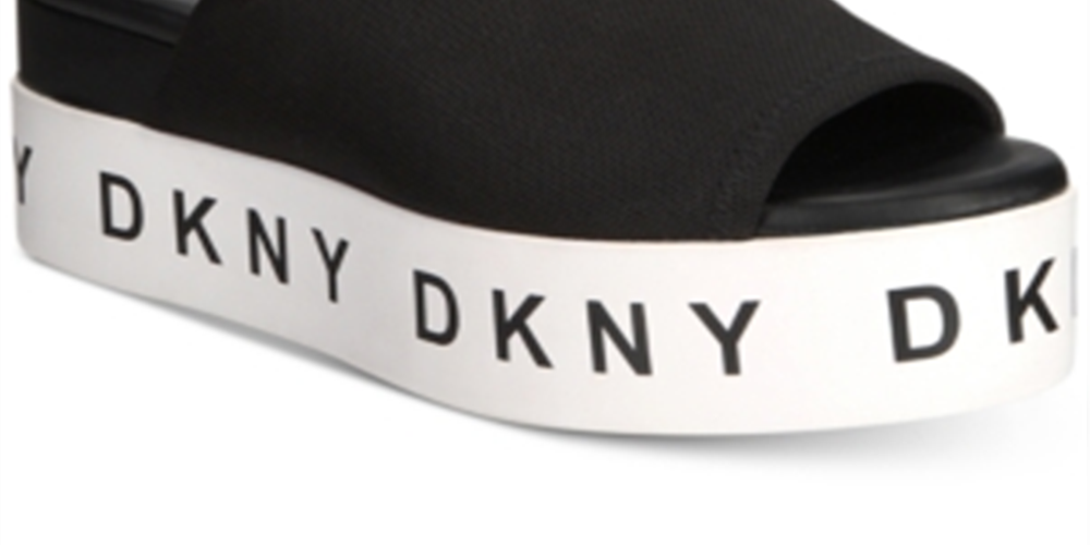 Sandálias DKNY Carli Flatform Femininas Pretas Tamanho 8,5M