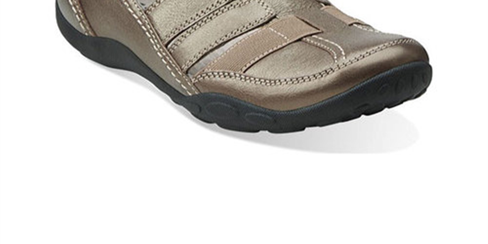 Clarks Haley Stork Slip-on Flats Feminino Pewter Cushioned Bronze Tamanho 7M