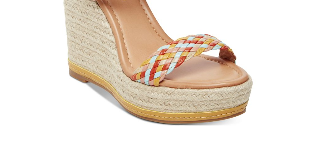 Sandálias plataforma casuais Madden Girl femininas com bico aberto, marrom, tamanho 9,5 M