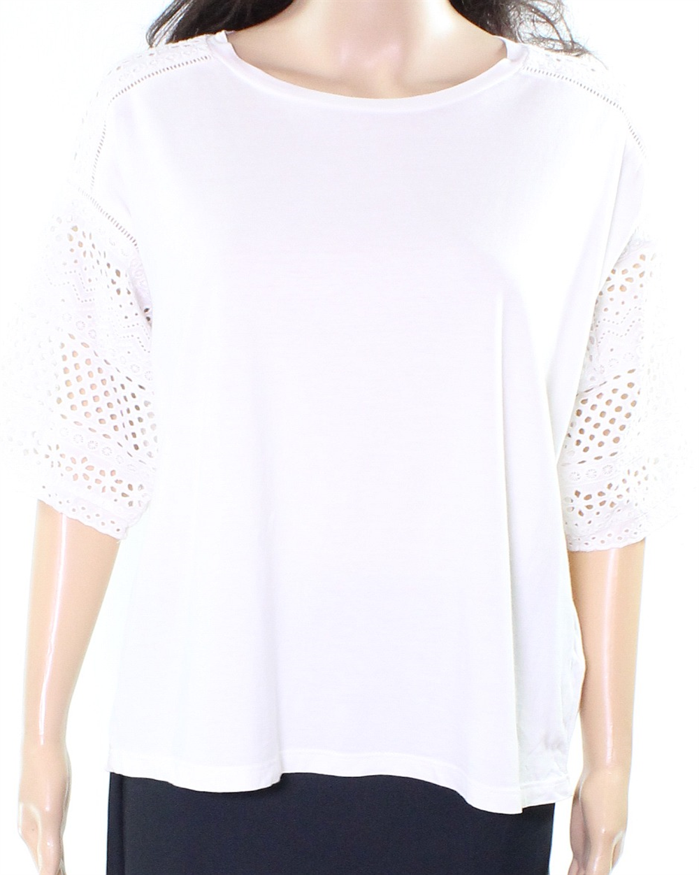 Blusa Ralph Lauren Feminina com Ilhós Branca Tamanho Pequeno Grande