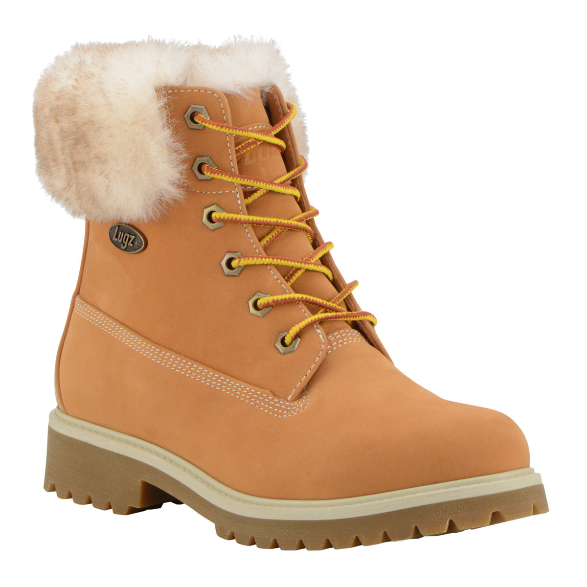 Botas femininas Lugz Convoy de pele sintética com cadarço, marrom, tamanho 10 M