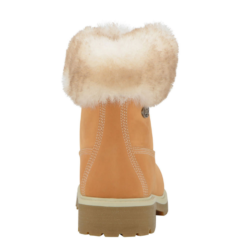 Botas femininas Lugz Convoy de pele sintética com cadarço, marrom, tamanho 10 M