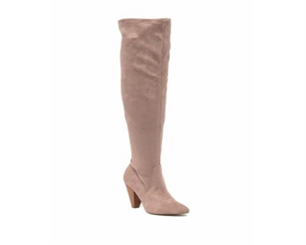Botas femininas Zigi Soho Sarila com bico fechado acima do joelho, marrom, tamanho 10 M