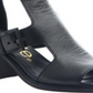 Sandália Nicole Jahida Feminina Consolidated Shoe Co. em Couro Preto, Tamanho 6,5 M