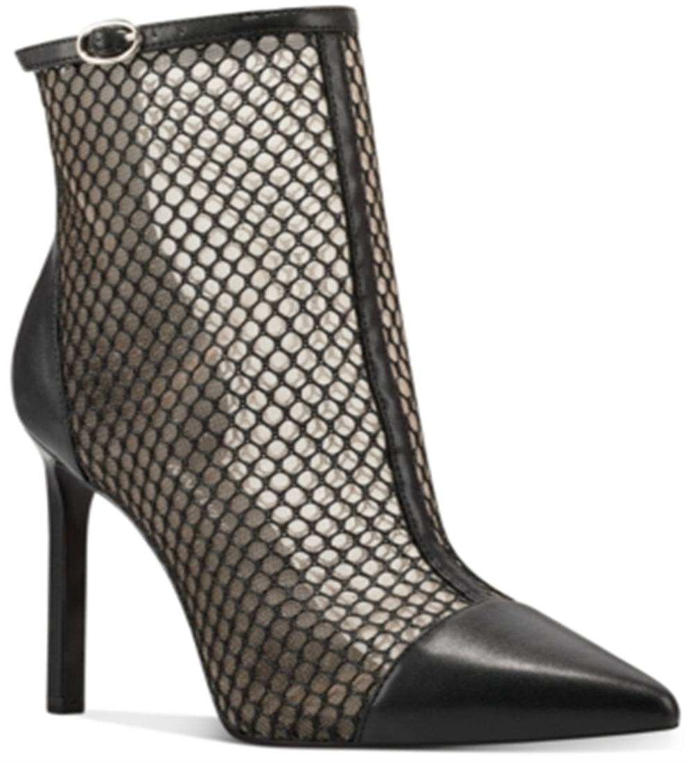 Nine West Pumps Feminino Mesh Tawny Ankle Boot Preto Tamanho 8 M