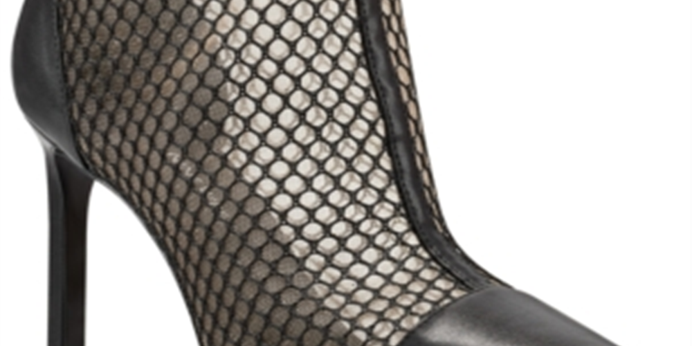 Nine West Pumps Feminino Mesh Tawny Ankle Boot Preto Tamanho 8 M