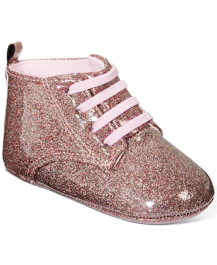 Primeiras Impressões Botinhas Glitter para Bebê Menina Rosa Tamanho 4